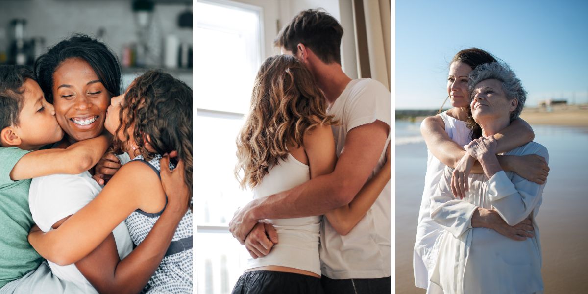 Diversos Estilos de Abrazo Conexiones que